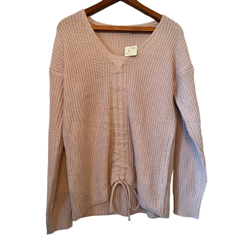 Poof Apparel Dusty Rose Colored Long Sleeve Sweater